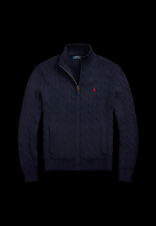 ralph lauren cable knit quarter zip
